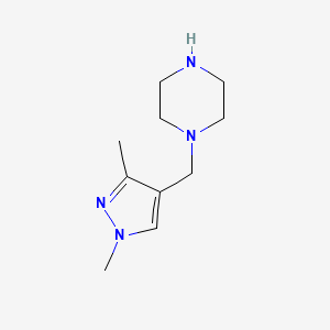 molecular formula C10H18N4 B2703030 1-[(1,3-dimethyl-1H-pyrazol-4-yl)methyl]piperazine CAS No. 1001757-58-9
