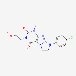 8-(4-chlorophenyl)-3-(2-methoxyethyl)-1-methyl-7,8-dihydro-1H-imidazo[2,1-f]purine-2,4(3H,6H)-dione