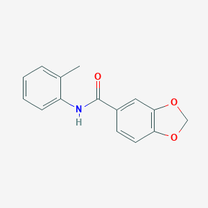 molecular formula C15H13NO3 B270304 N-(2-methylphenyl)-1,3-benzodioxole-5-carboxamide 