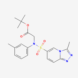 Tert-butyl 2-{3-methyl[(3-methyl[1,2,4]triazolo[4,3-a]pyridin-6-yl)sulfonyl]anilino}acetate