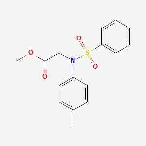 molecular formula C16H17NO4S B2703043 Methyl N-(4-methylphenyl)-N-(phenylsulfonyl)glycinate CAS No. 425618-52-6