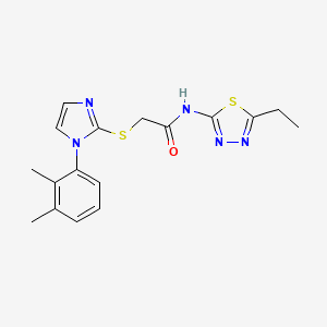 2-[1-(2,3-dimethylphenyl)imidazol-2-yl]sulfanyl-N-(5-ethyl-1,3,4-thiadiazol-2-yl)acetamide