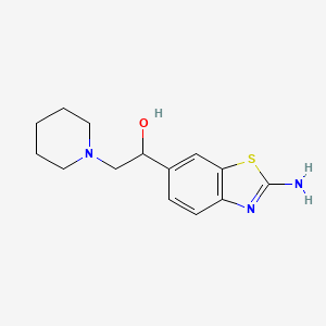 molecular formula C14H19N3OS B2703049 1-(2-氨基-1,3-苯并噻唑-6-基)-2-(哌啶-1-基)乙醇 CAS No. 1573547-15-5