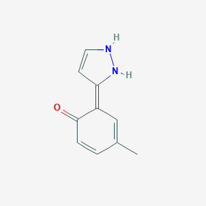 molecular formula C10H10N2O B270305 (6E)-6-(1,2-dihydropyrazol-3-ylidene)-4-methylcyclohexa-2,4-dien-1-one 