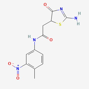 2-(2-imino-4-oxo-1,3-thiazolidin-5-yl)-N-(4-methyl-3-nitrophenyl)acetamide