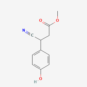 molecular formula C11H11NO3 B2703071 Methyl 3-cyano-3-(4-hydroxyphenyl)propanoate CAS No. 1356600-20-8