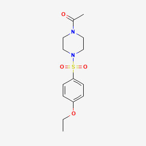 molecular formula C14H20N2O4S B2703072 1-Acetyl-4-[(4-ethoxyphenyl)sulfonyl]piperazine CAS No. 903296-38-8