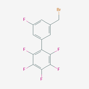 molecular formula C13H5BrF6 B2703073 3'-Bromomethyl-2,3,4,5,6,5'-hexafluorobiphenyl CAS No. 1261437-75-5