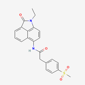N-(1-ethyl-2-oxo-1,2-dihydrobenzo[cd]indol-6-yl)-2-(4-(methylsulfonyl)phenyl)acetamide