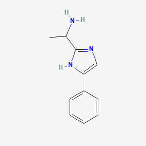 molecular formula C11H13N3 B2703082 1-(4-phenyl-1H-imidazol-2-yl)-ethylamine CAS No. 1153547-94-4