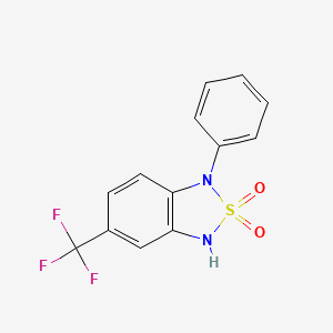 molecular formula C13H9F3N2O2S B2703096 1-苯基-5-(三氟甲基)-3H-2lambda6,1,3-苯并噻二唑-2,2-二氧化物 CAS No. 2375274-30-7