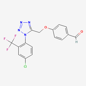 4-[[1-[4-Chloro-2-(trifluoromethyl)phenyl]tetrazol-5-yl]methoxy]benzaldehyde