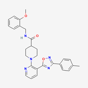 N-(2-methoxybenzyl)-1-{3-[3-(4-methylphenyl)-1,2,4-oxadiazol-5-yl]pyridin-2-yl}piperidine-4-carboxamide