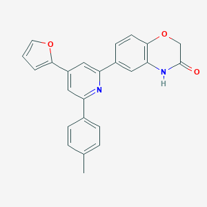 molecular formula C24H18N2O3 B270311 6-[4-(2-furyl)-6-(4-methylphenyl)-2-pyridinyl]-2H-1,4-benzoxazin-3(4H)-one 