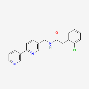 molecular formula C19H16ClN3O B2703112 N-([2,3'-bipyridin]-5-ylmethyl)-2-(2-chlorophenyl)acetamide CAS No. 2034435-54-4