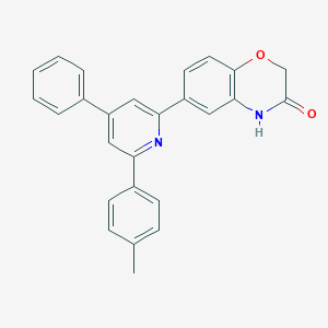 molecular formula C26H20N2O2 B270312 6-[6-(4-methylphenyl)-4-phenyl-2-pyridinyl]-2H-1,4-benzoxazin-3(4H)-one 