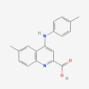 B2703123 6-Methyl-4-(p-tolylamino)quinoline-2-carboxylic acid CAS No. 1030089-83-8