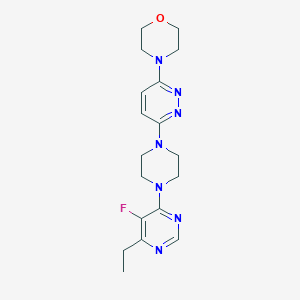 4-[6-[4-(6-Ethyl-5-fluoropyrimidin-4-yl)piperazin-1-yl]pyridazin-3-yl]morpholine
