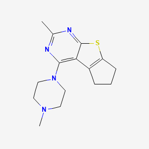 10-Methyl-12-(4-methylpiperazin-1-yl)-7-thia-9,11-diazatricyclo[6.4.0.0^{2,6}]dodeca-1(12),2(6),8,10-tetraene