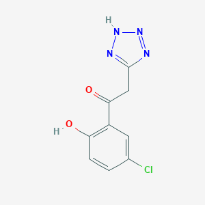 molecular formula C9H7ClN4O2 B270315 1-(5-chloro-2-hydroxyphenyl)-2-(1H-tetraazol-5-yl)ethanone 