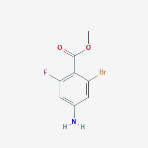 molecular formula C8H7BrFNO2 B2703155 Methyl 4-amino-2-bromo-6-fluorobenzoate CAS No. 1427437-19-1