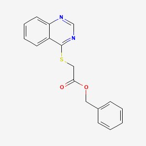molecular formula C17H14N2O2S B2703164 Benzyl 2-(quinazolin-4-ylthio)acetate CAS No. 852367-02-3