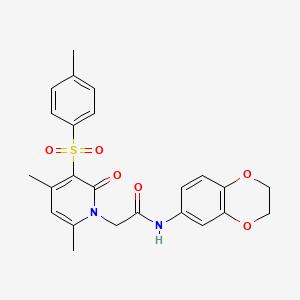 N-(2,3-dihydrobenzo[b][1,4]dioxin-6-yl)-2-(4,6-dimethyl-2-oxo-3-tosylpyridin-1(2H)-yl)acetamide