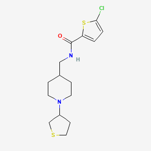 molecular formula C15H21ClN2OS2 B2703173 5-氯-N-((1-(四氢噻吩-3-基)哌啶-4-基)甲基)噻吩-2-甲酰胺 CAS No. 2034589-52-9