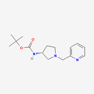 molecular formula C15H23N3O2 B2703175 (R)-叔丁基1-(吡啶-2-基甲基)吡咯啉-3-基甲酸酯 CAS No. 457097-72-2
