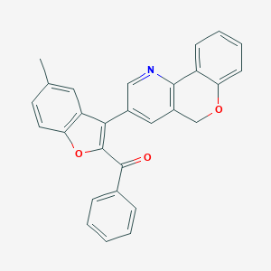 molecular formula C28H19NO3 B270318 [3-(5H-chromeno[4,3-b]pyridin-3-yl)-5-methyl-1-benzofuran-2-yl](phenyl)methanone 