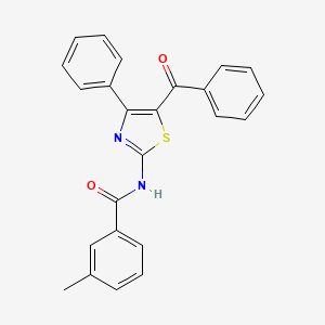 molecular formula C24H18N2O2S B2703186 N-(5-benzoyl-4-phenyl-1,3-thiazol-2-yl)-3-methylbenzamide CAS No. 312605-62-2