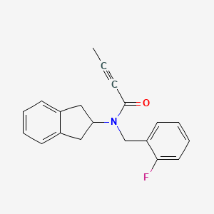 N-(2,3-Dihydro-1H-inden-2-yl)-N-[(2-fluorophenyl)methyl]but-2-ynamide
