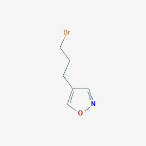 molecular formula C6H8BrNO B2703214 4-(3-Bromopropyl)-1,2-oxazole CAS No. 1341556-84-0