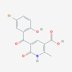 molecular formula C14H10BrNO5 B270323 5-(5-Bromo-2-hydroxybenzoyl)-2-methyl-6-oxo-1,6-dihydro-3-pyridinecarboxylic acid 