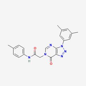 molecular formula C21H20N6O2 B2703230 2-[3-(3,5-dimethylphenyl)-7-oxotriazolo[4,5-d]pyrimidin-6-yl]-N-(4-methylphenyl)acetamide CAS No. 888423-33-4