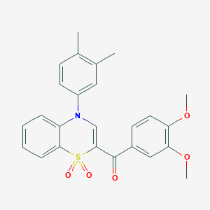 (3,4-dimethoxyphenyl)[4-(3,4-dimethylphenyl)-1,1-dioxido-4H-1,4-benzothiazin-2-yl]methanone
