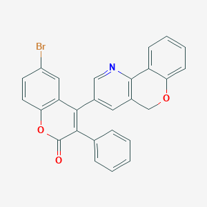 molecular formula C27H16BrNO3 B270324 6-bromo-4-(5H-chromeno[4,3-b]pyridin-3-yl)-3-phenyl-2H-chromen-2-one 