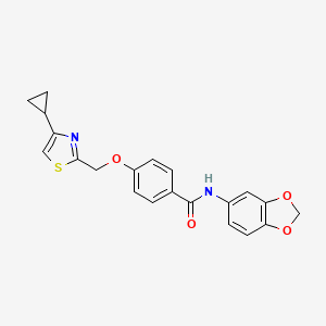 N-(benzo[d][1,3]dioxol-5-yl)-4-((4-cyclopropylthiazol-2-yl)methoxy)benzamide