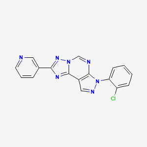 molecular formula C17H10ClN7 B2703249 7-(2-氯苯基)-2-(吡啶-3-基)-7H-吡唑并[4,3-e][1,2,4]三唑并[1,5-c]嘧啶 CAS No. 900901-08-8