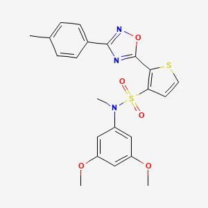 N-(3,5-dimethoxyphenyl)-N-methyl-2-[3-(4-methylphenyl)-1,2,4-oxadiazol-5-yl]thiophene-3-sulfonamide