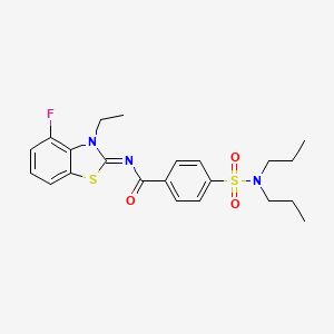 4-(dipropylsulfamoyl)-N-(3-ethyl-4-fluoro-1,3-benzothiazol-2-ylidene)benzamide