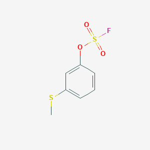 molecular formula C7H7FO3S2 B2703278 1-Fluorosulfonyloxy-3-methylsulfanylbenzene CAS No. 2411274-22-9
