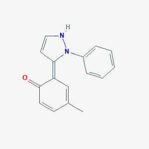molecular formula C16H14N2O B270328 (6E)-4-methyl-6-(2-phenyl-1H-pyrazol-3-ylidene)cyclohexa-2,4-dien-1-one 