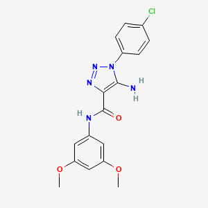 molecular formula C17H16ClN5O3 B2703286 5-amino-1-(4-chlorophenyl)-N-(3,5-dimethoxyphenyl)-1H-1,2,3-triazole-4-carboxamide CAS No. 1225189-55-8