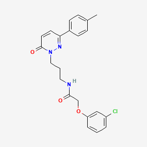 2-(3-chlorophenoxy)-N-(3-(6-oxo-3-(p-tolyl)pyridazin-1(6H)-yl)propyl)acetamide