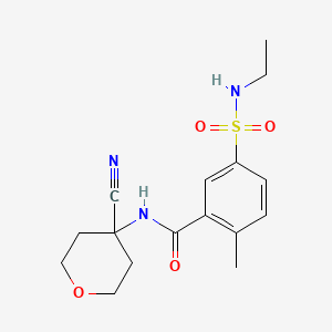 N-(4-Cyanooxan-4-yl)-5-(ethylsulfamoyl)-2-methylbenzamide