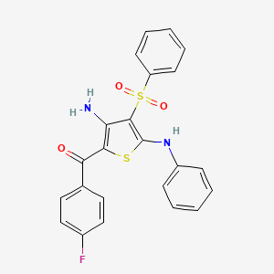 [3-Amino-5-anilino-4-(phenylsulfonyl)-2-thienyl](4-fluorophenyl)methanone