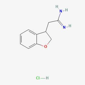 molecular formula C10H13ClN2O B2703302 2-(2,3-二氢-1-苯并呋喃-3-基)乙酰胺盐酸盐 CAS No. 1803600-01-2