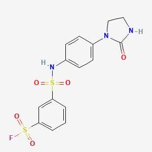 3-[[4-(2-Oxoimidazolidin-1-yl)phenyl]sulfamoyl]benzenesulfonyl fluoride