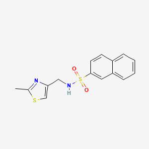 molecular formula C15H14N2O2S2 B2703314 N-[(2-甲基-1,3-噻唑-4-基)甲基]萘-2-磺酰胺 CAS No. 863510-81-0